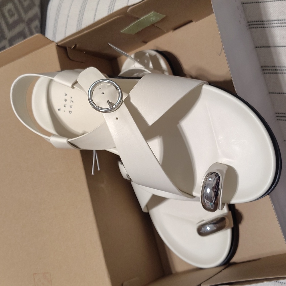 A New Day Penelope Sandals In Bone Size Women's 9.5